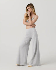 Halo Easy Wideleg Pant - Long | Pale Grey Heather