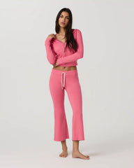 Halo Slim Flare Ankle Pant | Sunset Pink Heather