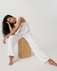 Heavyweight Cotton Easy Pant | White