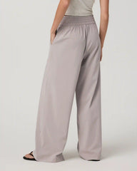 Villa Pinstripe Wideleg | Suede Pinstripe