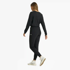 Lux Henley Jumpsuit | Black Heather
