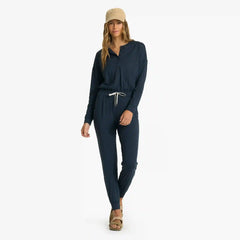 Lux Henley Jumpsuit | Ink Heather