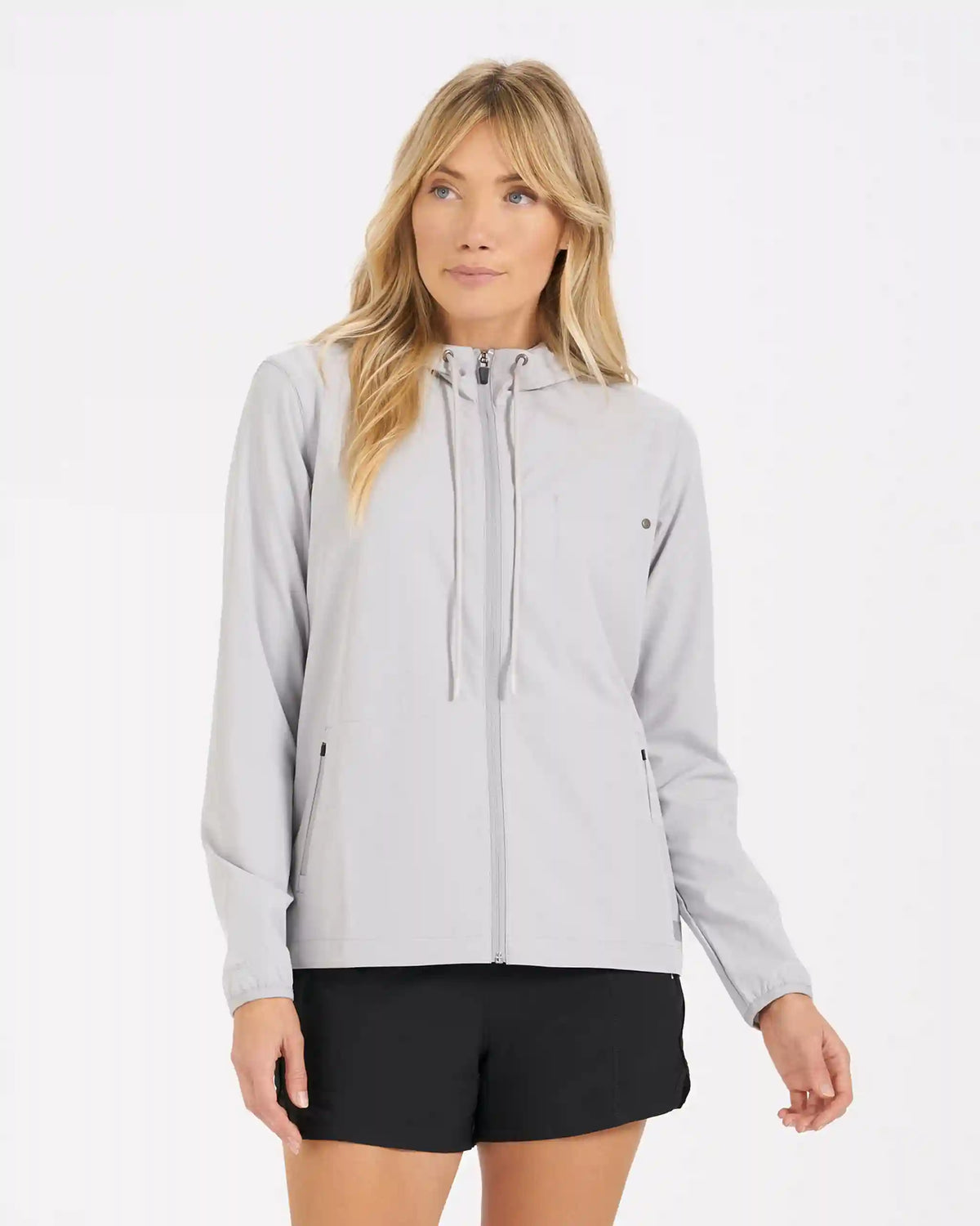 Womens Outdoor Trainer Shell | Platinum Linen Texture