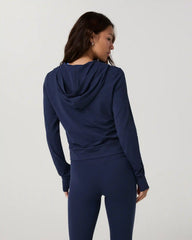 Vuori AllTheFeels™ Mini Full Zip Hoodie | Blue Coast