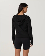 Vuori AllTheFeels™ Mini Full Zip Hoodie | Black