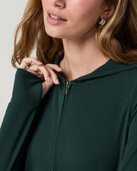 Vuori AllTheFeels™ Mini Full Zip Hoodie | Hemlock