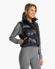 Hudson Insulated Crop Vest | Black