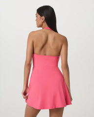 Tiebreak Halter Dress | Sunset Pink