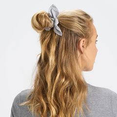 Tie Scrunchy | Grey Twill Texture