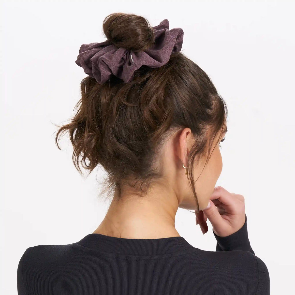 Halo Oversized Scrunchy | Smoked Plum Heather