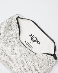 ALOHA-Mid Pouch | White Dashed Lines