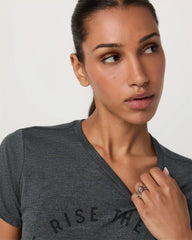 The Rise The Shine Tee | Charcoal Heather