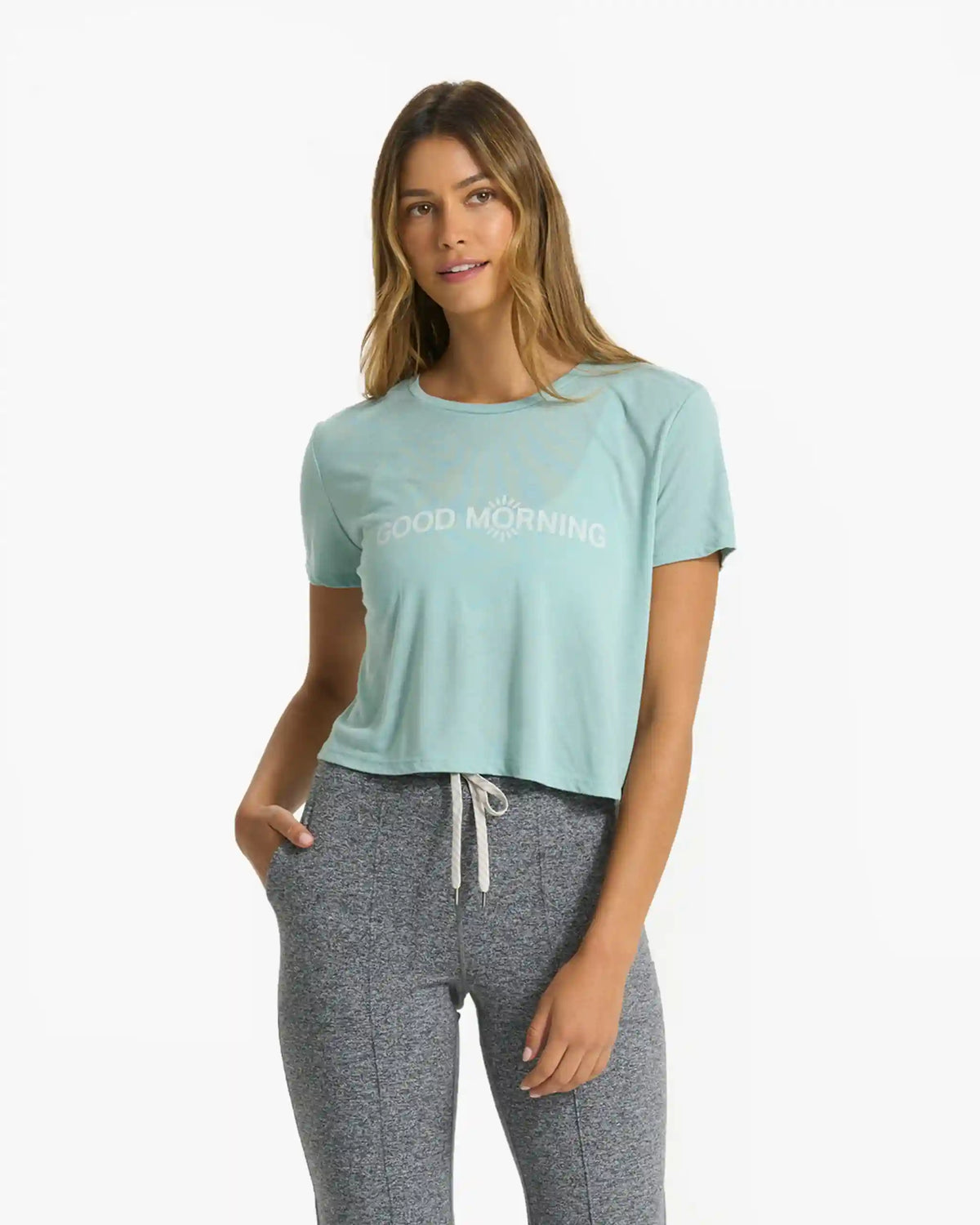 Good Morning Tee | Dusty Blue
